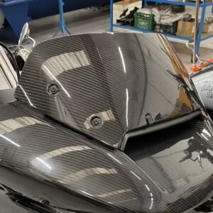 Art.Scorpione Nero – Premium Quality Carbon Fiber Windshield for 2024 and Up Road Glide